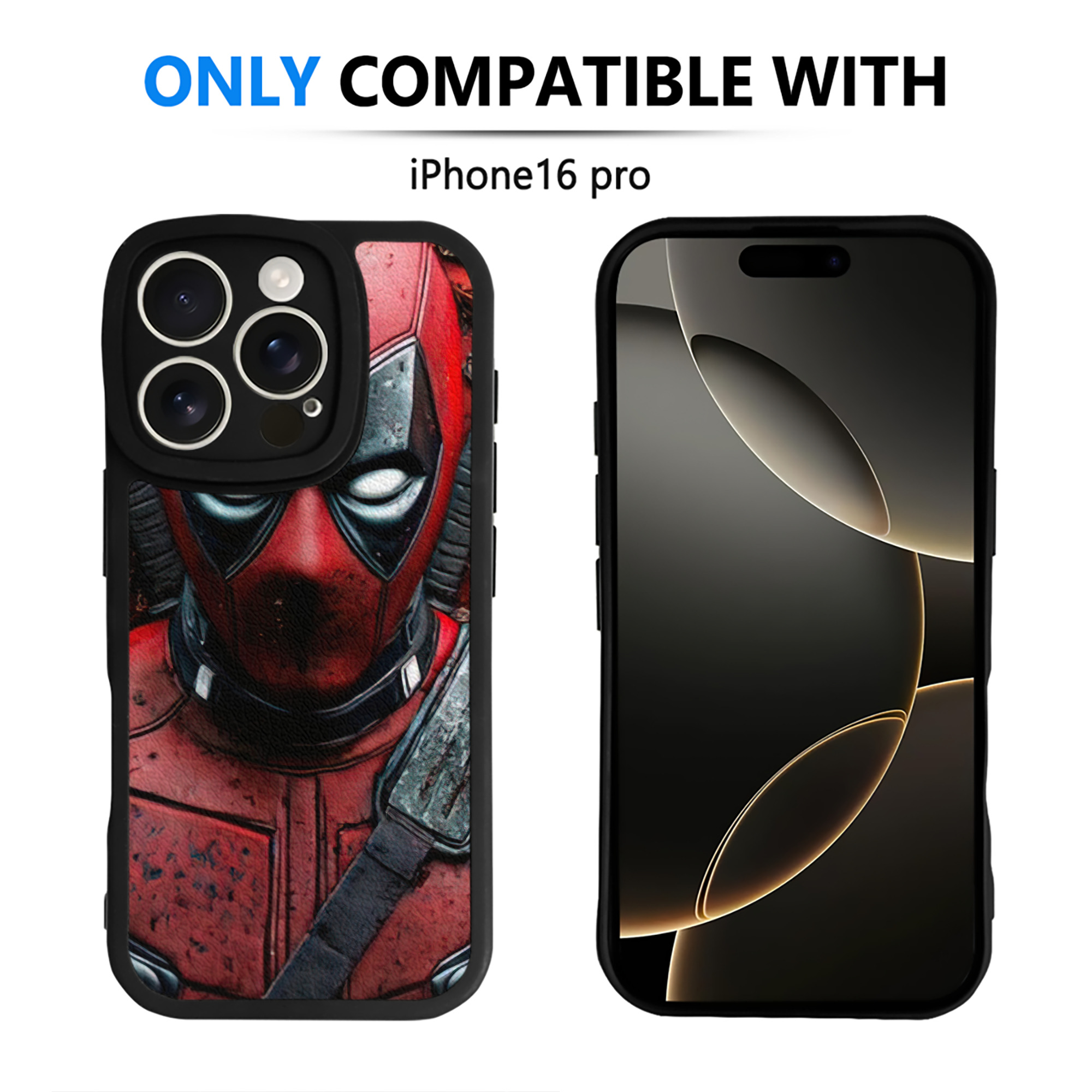 （画像用） Deadpool デッドプール 【iPhone 16シリーズ対応】シリコンスマホケース（レザー調） 材質：シリコン